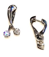 Ohrringe Sommer Dame Contrarie' Con Perla Tahiti in Gold Diamante 0.76 Ct OM2230 - OM2230
